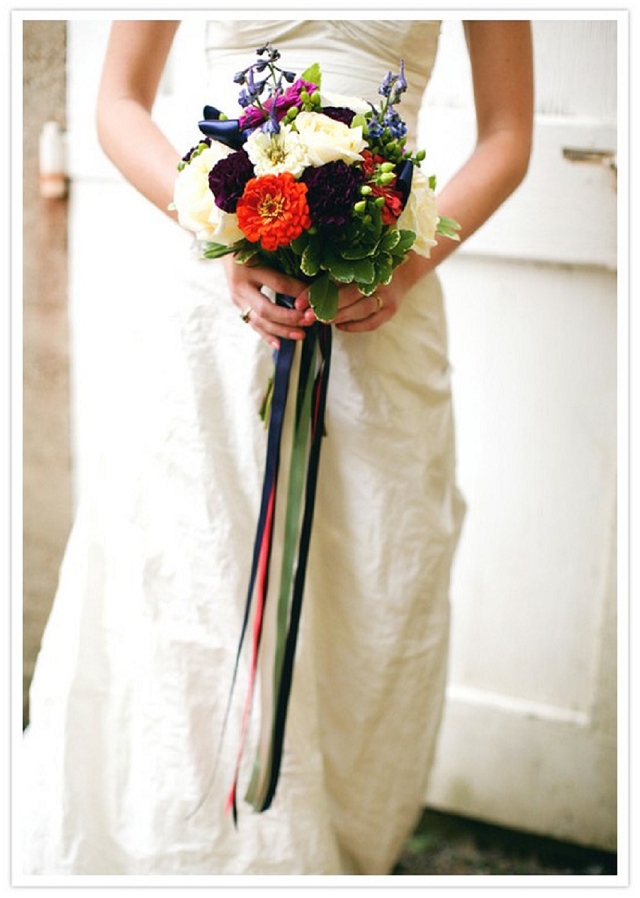 Ribbon streamers on flower bouquets - Want That Wedding ~ A UK Wedding  Inspiration & Wedding Ideas Blog
